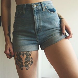 high waisted shorts